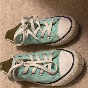 Mint green converse